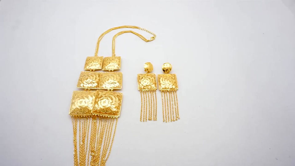 Fashion Gold Color Ethiopian Jewelry Set Bride Dubai Jewelry Set Wedding Arab